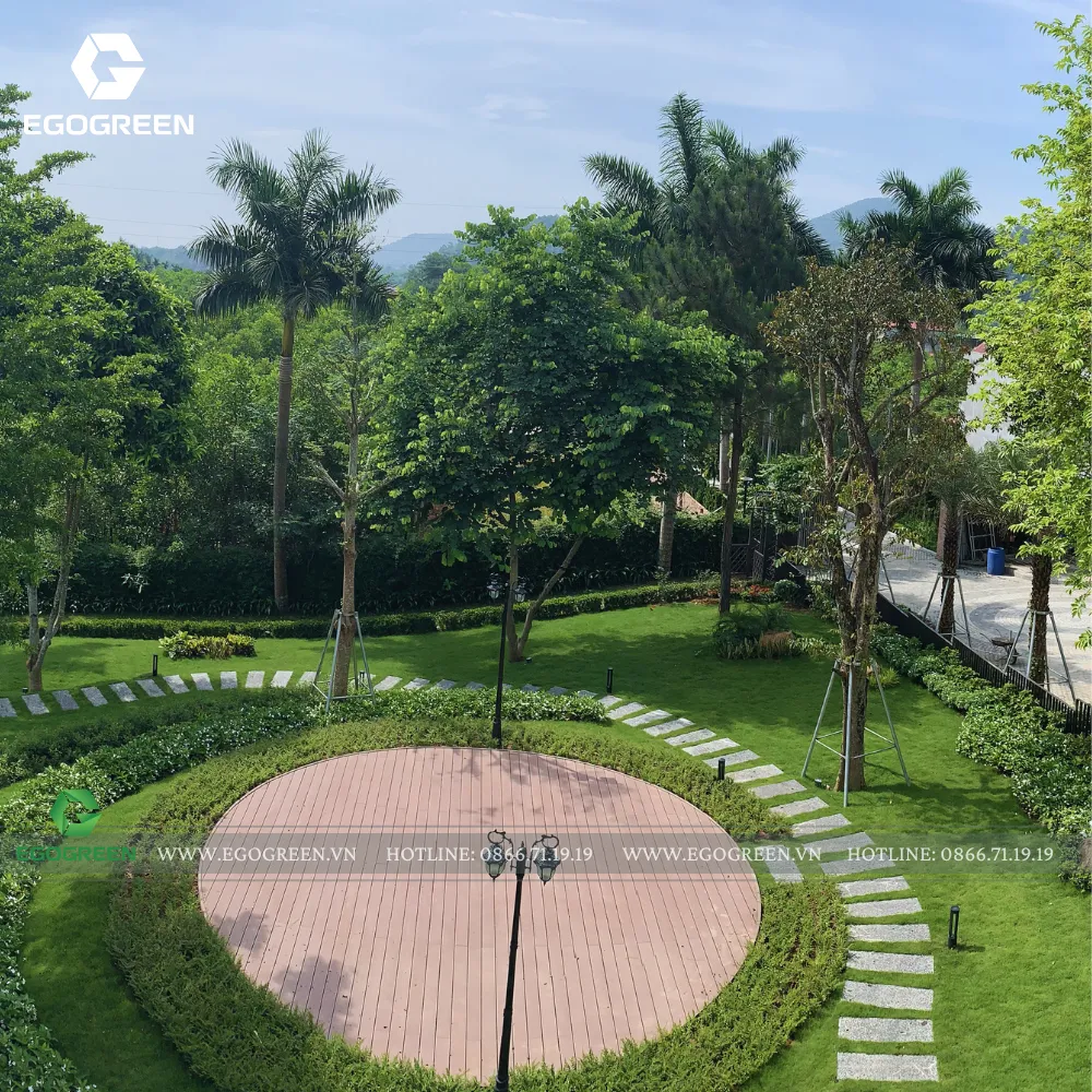 Không gian nghỉ dưỡng xanh mát sau khi công trình hoàn thiện. 